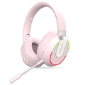 Trådløs Gaming-headset L850 med RGB Lys - Pink
