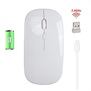 Trådløs mus - 2.4Ghz - 3-Speed funktion Max 1600 DPI - Hvid