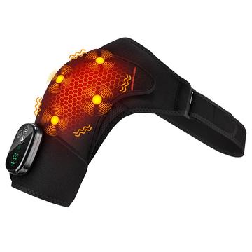 Trådløs, genopladelig skuldermassager - 5 hastigheder, justerbare stropper og USB-C-opladning - sort