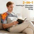 Trådløs, genopladelig skuldermassager - 5 hastigheder, justerbare stropper og USB-C-opladning