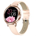 Elegant Smartwatch til Kvinder med Pulsmåler MK20 - Rødguld