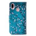 Huawei P20 Lite Wonder Series Pung - Hvid Blomster