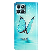 Honor X6c Wonder Series Pung - Blå Sommerfugl