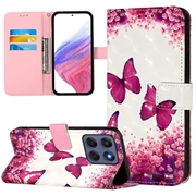 Motorola Edge 60/60 Fusion Wonder Series Pung - Rosensommerfugle