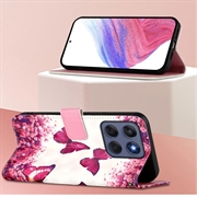 Motorola Edge 60/60 Fusion Wonder Series Pung - Rosensommerfugle