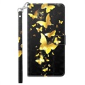 Wonder Series Sony Xperia 5 III Pung Taske - Guld Sommerfugl