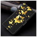 Wonder Series OnePlus Nord N200 5G Pung Cover - Guld Sommerfugl