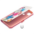 Wonder Series Xiaomi Redmi 9C, Redmi 9C NFC Cover med Kortholder - Sommerfugle