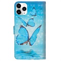 Wonder Series iPhone 12 mini Coverpung - Blå Sommerfugl