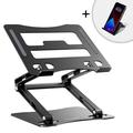 Wozinsky Robust og fleksibel laptop stander inkl mobilholder - op til 52cm - sort