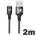 Wozinsky Data & Ladekabel - USB-A/Lightning - 2m - Sort