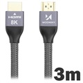 Wozinsky HDMI 2.1 8K 60Hz / 4K 120Hz / 2K 144Hz Kabel - 3m - Grå