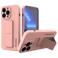 Wozinsky Kickstand iPhone 13 Pro Max Silikone Cover - Pink