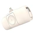 Wozinsky WF16-YLS 5000mAh Lightning Power Bank med indbygget USB-C-kabel og Apple Watch-oplader - 15W - Beige