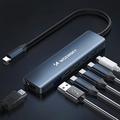 Wozinsky WHBC10Y4S Multifunktionel 6-i-1 USB-C-hub - Grå