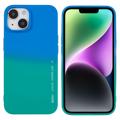 X-Level Rainbow iPhone 14 Plus TPU Cover - Grøn / Blå