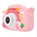 X12S sødt drage børnekamera med 32GB hukommelseskort - pink