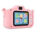 X12S sødt drage børnekamera med 32GB hukommelseskort - pink