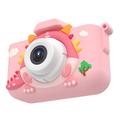 X12S sødt drage børnekamera med 32GB hukommelseskort - pink