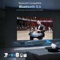 X1AR Android 14 bærbar projektor - 720p, 4K-understøttelse, WiFi 6, Bluetooth 5.4 - hvid