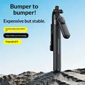 X2 Bluetooth-selfiestang med stativ, fjernbetjening og to arbejdslamper - sort