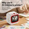 X25 Mini AI-stemmestyret termoprinter til børn - hvid / rød