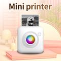 X3 Mini lommetermalprinter med Bluetooth og RGB-belysning - hvid