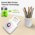 X3 Mini lommetermalprinter med Bluetooth og RGB-belysning - hvid