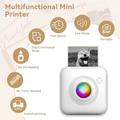 X3 Mini lommetermalprinter med Bluetooth og RGB-belysning - hvid