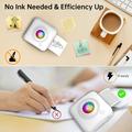 X3 Mini lommetermalprinter med Bluetooth og RGB-belysning - hvid
