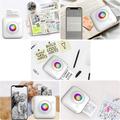 X3 Mini lommetermalprinter med Bluetooth og RGB-belysning - hvid