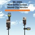 X40G Mini Selfie Monitor-skærm med clips og Bluetooth-fjernbetjening