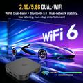 X5S MORTAL Android 14 TV-boks - 8K, Bluetooth-kompatibel stemmefjernbetjening - sort