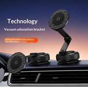 X69ZS Magnetisk bilholder til telefon med 360° rotation - grå