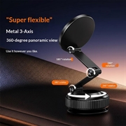 X69ZS Magnetisk bilholder til telefon med 360° rotation - grå