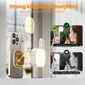 XJ105 Magnetisk LED-selfielys med makeup-spejl og telefonholder - hvid