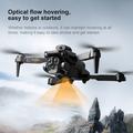 XKJ K6 MAX 3-kamera forhindringsdrone HD luftfotografering sammenklappelig quadcopter RC-fly med enkelt batteri - orange