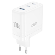 XO CE35 100W PD-vægoplader - 2x USB-C & USB-A - Hvid