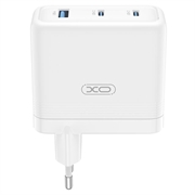 XO CE35 100W PD-vægoplader - 2x USB-C & USB-A - Hvid
