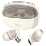 XO G42 TWS Bluetooth 6.0-øretelefoner - ANC + ENC, berøringsbetjening og opladningsetui - beige