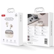 XO G42 TWS Bluetooth 6.0-øretelefoner - ANC + ENC, berøringsbetjening og opladningsetui - beige