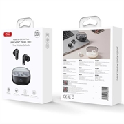 XO G42 TWS Bluetooth 6.0-øretelefoner - ANC + ENC, berøringsbetjening og opladningsetui - Sort