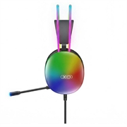 XO GE11 kablet gaming-headset - 3.5mm - sort / farverigt