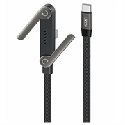 XO NB-Q311 USB-C-kabel med sammenklappelig fod, 240W - 1.5m - sort