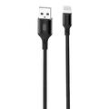 XO NB143 USB til Lightning-opladerkabel - 2,4 A, 1 m - sort
