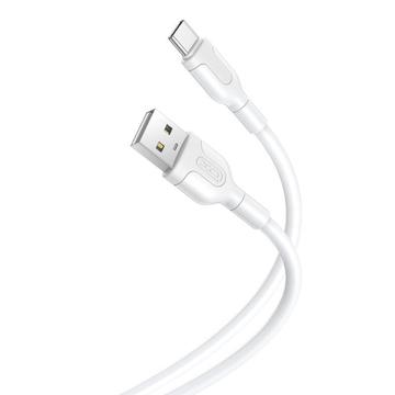 XO NB212 USB-A / USB-C-kabel - 2,1A, 1 m - hvid