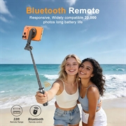 XO SS25 magnetisk selfie-stativ med Bluetooth-fjernbetjening - MagSafe-kompatibel - 64cm - sort