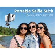 XO SS29 Selfiestang med stativ og Bluetooth-fjernbetjening - 64cm - Sort