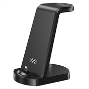 XO WX035 3-i-1 opladningsstander med Lightning-stik 15W - sort