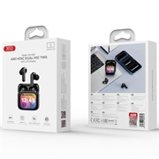 XO X50 TWS Bluetooth 6.0-øretelefoner - ANC + ENC, dobbelt mikrofon - sort